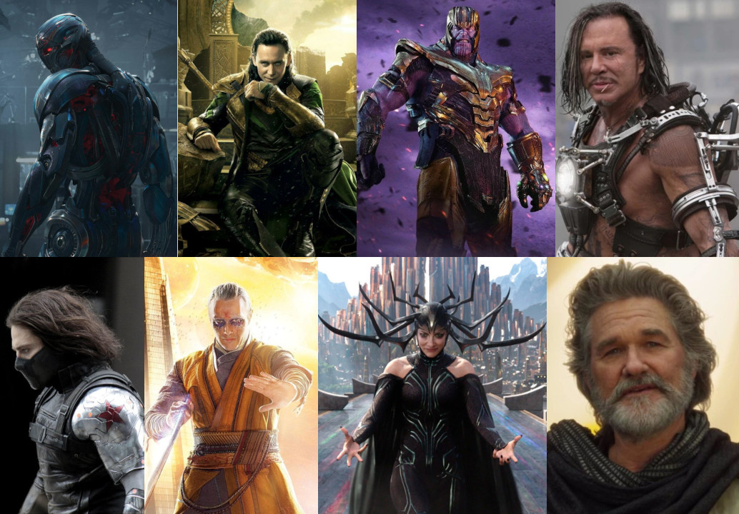 Fotomontaje con algunos de villanos del UCM